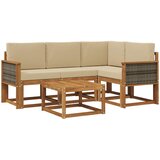  Set vanjskih sofa 5 kom. Prirodna i bež Poliester | Eponuda.com