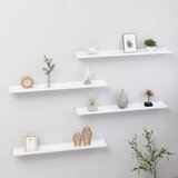 vidaXL Zidne police 4 kom bijele 80 x 9 x 3 cm Cijene