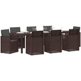  Vrtni set za objed s jastukom 9 pcs Smeđa i antracit PP | shoptok.hr