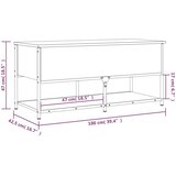 vidaXL Klop za shranjevanje rjavi hrast 100x42,5x47 cm inženirski les | Shoptok.si