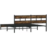 Metalni okvir kreveta bez madraca boja hrasta 200x200 cm | shoptok.hr
