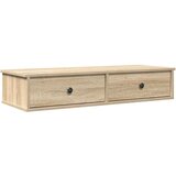 vidaXL Stenska polica s predali sonoma hrast 100x37,5x19 cm inž. les | Shoptok.si