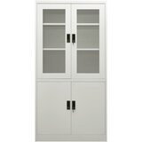 Furnova Pisarniška omara svetlo siva 90x40x180 cm jeklo, (21919644) | Shoptok.si