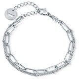 Vuch Ženska narukvica Vovia Silver, 15 cm Slike