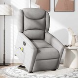 Maison Chic masažni naslanjač - Relax naslanjač s funkcijo vstajanja sivo blago, (22134721) | Shoptok.si