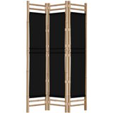 Maison Chic Zložljiva 3-delna Paravan - pregradna stena 120 cm bambus in platno, (22112034) | Shoptok.si