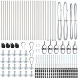  Ograjni Stebri Komplet 26 Pocinkano jeklo 3.2 x 3.2 x 110 cm | Shoptok.si