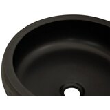 Nadgradni umivaonik crno-smeđi okrugli Φ 41 x 14 cm keramički | shoptok.hr