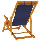  Sklopiva stolica s naslonima za ruke, plava akacija i tekstil | Shoptok.si