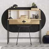 Hanah home dustin - sapphire oak, black sapphire oakblack study desk Cene