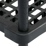 vidaXL Polica 5-nadstropna črna 93,5x45,5x194,5 cm PP | Shoptok.si