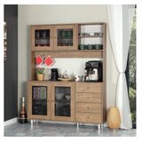 Hanah home Višenamjenska komoda Grano 140, 140 x 187 x 40 cm, Hrast | Eponuda.ba