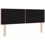  LED glava kreveta s LED trakama Ružičasta 144 cm Baršun | shoptok.hr