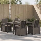  Vrtni set za objed 5 kom. Svijetlosiva i taupe PP Svjetlosiva 150 cm | shoptok.hr