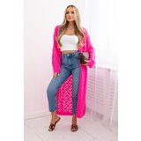 Kesi Super KID Mohair pink neon long cardigan sweater | shoptok.hr