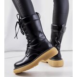Gemre Black combat-style ankle boots Redel | ePonuda.com