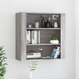 Maison Chic Stenska omarica - Zidna omarica siva sonoma 80x33x80 cm inženirski les iu64, (22063508) | Shoptok.si
