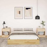  Okvir kreveta bez madraca 120x190 cm puno drvo hrast | Eponuda.com