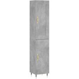  Visoka komoda siva betona 34,5x34x180 cm od konstruiranog drva | shoptok.hr