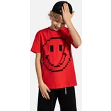 Coccodrillo Otroška bombažna kratka majica rdeča barva