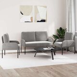  Sedežne garniture 3 pcs Svetlo siva 115 x 56 x 80 cm Vezani les | Shoptok.si