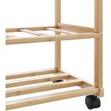  Stalak za odjeću s policama i kotačima 100x38x175,5 cm bambus | Eponuda.ba