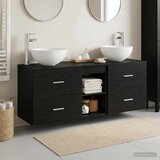  Set ormarića za kupaonicu 3 kom. Crni hrast 49,5 x 35 x 63 cm | shoptok.hr