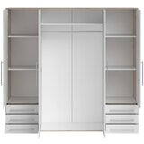 Modern Living omara s klasičnimi vrati lyss, bela, hrast, 206 cm | Shoptok.si