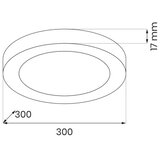  LED plafonsko svetlo EVORA LED/24W/230V 3000/4000/6000K fi 30 cm crno | Eponuda.com