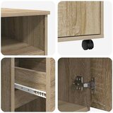  Stol s kotačićima s ladicama Sonoma hrast 91 x 50 x 77 cm | shoptok.hr