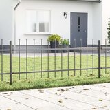  Vrtna ograja s sulico Siva 8,5x0,6 m Jeklo | Shoptok.si
