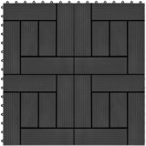 vidaXL pločice za trijem 11 kom WPC 30 x 30 cm 1 m² crne Cijene
