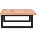  Zidna polica za umivaonik od čelika i masivne hrastovine Smeđa 80 x 40 x 2 cm | shoptok.hr