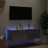  Zidni TV ormarić s LED svjetlima siva boja betona 100x35x31 cm | Eponuda.com