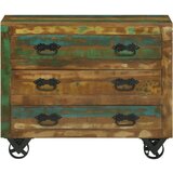 Konzola s 3 ladice 80x30x65 cm Čvrsto obnovljeno drvo | shoptok.hr