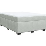 vidaXL Krevet s oprugama i madracem svjetlosivi 160x200 cm baršunasti | shoptok.hr