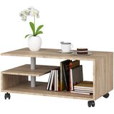 AKORD Vini Klubska Mizica Na Kolescih, Hrast Sonoma, (5000331754) | Shoptok.si