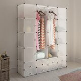 vidaXL Modularna omara z 18 predelki bela 37x146x180,5 cm, (20622828) Cene