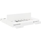 vidaXL Postelja z dodatnim prostorom za shranjevanje Bela 200 x 200 cm, (5000127916) | Shoptok.si