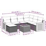  8-dijelni set vrtnih sofa od poliratana s jastucima bež | shoptok.hr