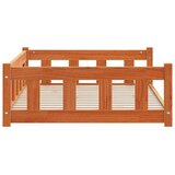  Ležišče za psa Voskast rjav 100 x 70 x 28 cm Masivno borovo les, (5000121685) | Shoptok.si