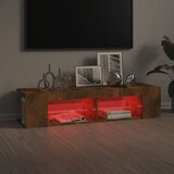 TV ormarić s LED svjetlima boja dimljenog hrasta 135x39x30 cm | Eponuda.ba