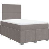 vidaXL Krevet s oprugama i madracem smeđesivi 120 x 190 cm od tkanine | shoptok.hr