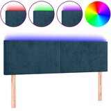  LED uzglavlje tamnoplavo 144x5x78/88 cm baršunasto | shoptok.hr