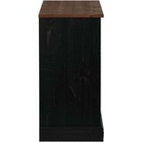 vidaXL Bivak HALDEN z drsnimi vrati črna 80x40x80 cm masivni les | Shoptok.si