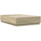  Okvir za krevet s LED svjetlima boja hrasta 120 x 190 cm drveni | shoptok.hr