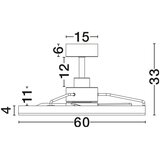 Nova Luce Mat črna kovinska LED zatemnitvena stropna svetilka Lunair – | Shoptok.si