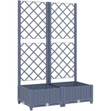 Maison Chic Cvetlično korito - Cvetlični Lonec z oporno mrežo temno sivo 80x40x121,5 cm PP, (21789892) | Shoptok.si