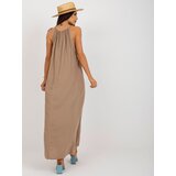 Och Bella Dress-TW-SK-BE-203D.38P-dark beige | Shoptok.si