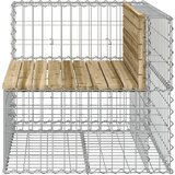 Vrtna klupa s gabionskim dizajnom 92 x 71 x 65,5 od borovine | Eponuda.com